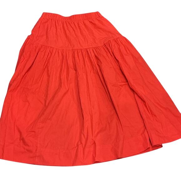 Abercrombie & Fitch Coral Orange A-Line Beach Boho Full Skirt Size Medium - Picture 1 of 9